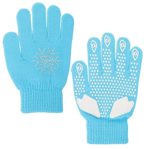 Mikikit de Patinage Artistique Tricot Anti-dérapants pour Filles et Femmes Confortables et Respirants Accessoires de Glace pour Sports Hiver