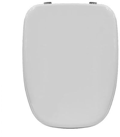 Copriwater Pozzi Ginori SQUARE BIANCO Cerniera Rallentata Soft Close Cromo-Sedile-Asse Wc