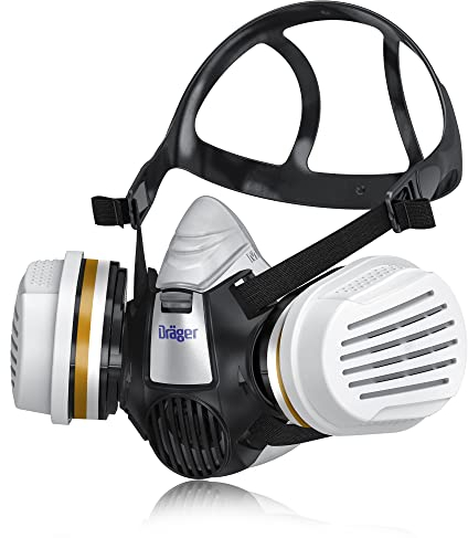 Dräger X-plore 3300 Maschera respiratoria riutilizzabile per verniciatura e pittura con filtro A2 P3, semimaschera protettiva contro gas, vapori, polveri sottili, particolati, Taglia M