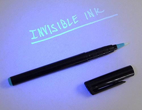 DirectGlow 2 Pack Invisible Blue UV Blacklight Reactive Ink Pen Marker Security Secret Message