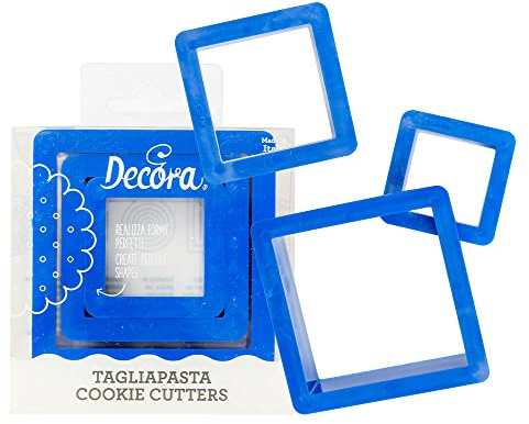 DECORA 0255304 AUSSTECHER-Set Quadrat, 3-TLG CM1,5/3,5/5, Rosa