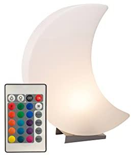 8 seasons design Shining Moon LED Mondlampe (60 cm, weiß) mit Farbwechsler (15 Farben), inkl. Leuchtmittel, Nachttischlampe beleuchtet, Lampe Kinderzimmer, Deko Schlafzimmer, Innen- und Außenbereich