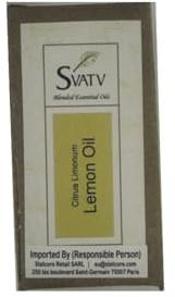 SVATV Limone Olio essenziale per aromaterapia, limone, olio profumato per diffusori di fragranze, yoga, massaggi, fai da te e cura della persona, 10 ml