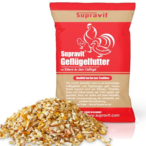 Supravit Maisbruch I 25kg getrockneter Mais I geschroteter Mais | Einzelfutter oder Mischfutter I hochverdaulicher Bruchmais als Vogelfutter, Hühnerfutter oder für Kaninchen & Pferde