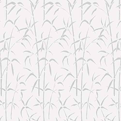 DecoHomeTextil Heimtextilmanufaktur Transparente Selbstklebende Folie Fensterfolie Klebefolie Glasfolie Sichtschutzfolie Dekorieren Basteln Schmücken - klebend - Bamboo Weiss 67,5 x 200 cm - 6 8349