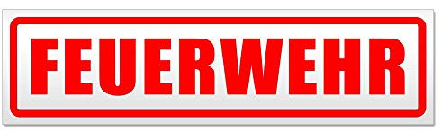 Kiwistar - Autoaufkleber - Feuerwehr Motiv 1 - Hinweis Sticker selbstklebend für Kfz, Fahrrad, PKW, LKW - 30cm - Rot - Auto Aufkleber Heckscheibe, Stoßstange