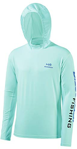 BASSDASH UPF 50+ UV-solskydd för män Långärmad Performance Fishing Hoodie Huvtröjor
