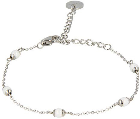 My Bendel - Silber Armband mit weißen Perlen- Damenarmband - elegantes Design - mit Luxuriösen Geschenkverpackung