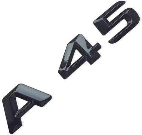 MCK Auto - Logotipo de maletero trasero negro brillante A45 para modificación de afinación