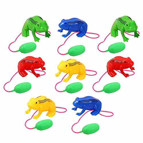 STOBOK Springen Frösche Luftdruck Jump Frösche Frosch Spielzeug für Kinder 8Pcs