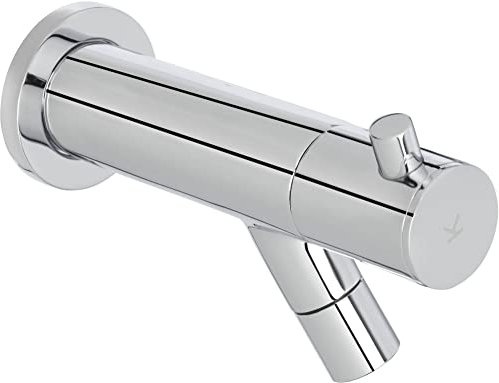 Saqu Small Wand Kaltwasserhahn Unterputz für Gaste-WC, Kaltwasserarmatur Messing Antibakteriell & Langlebig, Wastischarmatur Chrom für Waschbecken