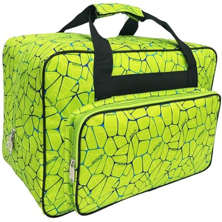 Wasserdichte Nylon-Nähmaschinen-Aufbewahrungstasche, Reisetasche, tragbare Nähmaschinen-Handtasche, Tragetasche mit Taschen und Griff, für die meisten Standard-Nähmaschinen und, grün, L, Casual