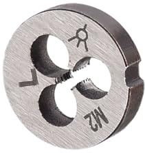 CoCud Metrisches verstellbares Rundschneideisen, M2 X 0.4, Gewinde aus legiertem Stahl, Linksgewinde - (Anwendungen: zur Bearbeitung von Außengewinden für Metall und Kunststoff)