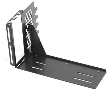 JTQYFI Vertical GPU Mount Bracket, Metal, Black, In-Case Mount, GPU Support Bracket, Graphics Card Angle Converter