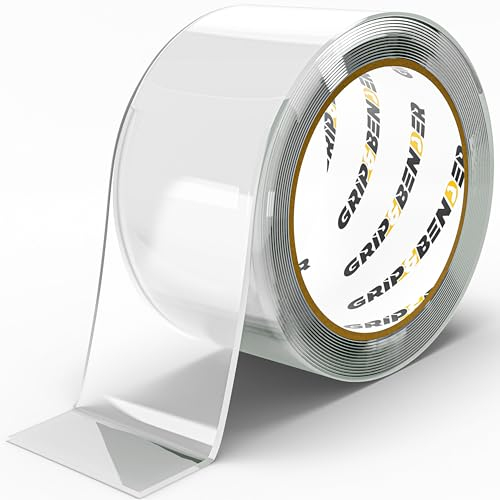 GRIP&BENDER PVC Reparatur-Klebeband (5Meter) Transparent, Wasserdichtes Tape zum Abdichten, Selbstklebendes Flick-Set (55mm x 5m)