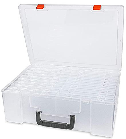 Aliaga Foto Aufbewahrung Box 4X6Zoll, 18 Inner Foto Koffer GroßEr Foto Organizer SäUrefreie Foto Box Aufbewahrung Foto Bewahrer Foto Koffer