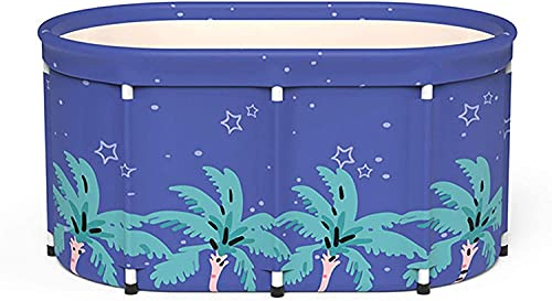SETSCZY Bañera Plegable portátil, bañera Plegable para Adultos, bañera de pie Profunda, bañera portátil, baño Familiar Separado Bañera SPA, Ideal para baño Caliente Baño de Hielo,120cm