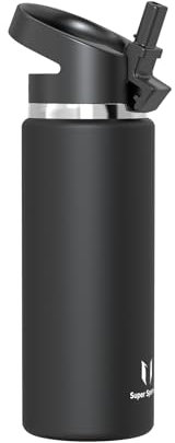Super Sparrow Borraccia Termica - 750ml - SwivelSip Inox Bottiglia - Senza BPA Borracce Termiche, Borraccia Ergonomica per Bambini, Scuola, Sportiva, Bici, Campeggio, Palestra