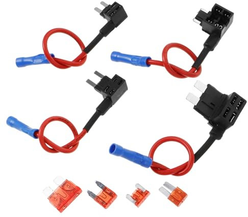 SOLUSTRE Mini Auto Sicherung Adapter Kit Fuse Tap Für Zusätzliche Stromkreise Einfache Installation Kompakt Und Tragbar Kompatibel Mit Verschiedenen Fahrzeugen