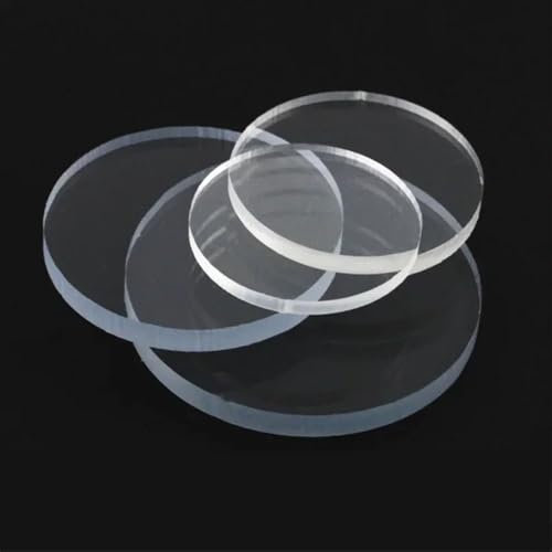 5 Stücke 1mm Acryl-Kunststoffplatte, 7cm 8cm Runde Klare Platte Acrylplatte Organisches Glass Polymethyl(8cm)