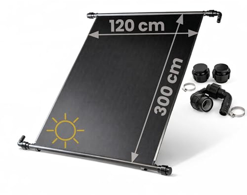 HAF – Solarkollektor als Poolheizung (1x 300x120cm) – Sonnenenergie für Gartenpool, Heizmatte um 20.000 Liter Wasser mit Solar 6°C zu erwärmen – ideale Solarheizung für Schwimmbad (Ohne Solarweiche)