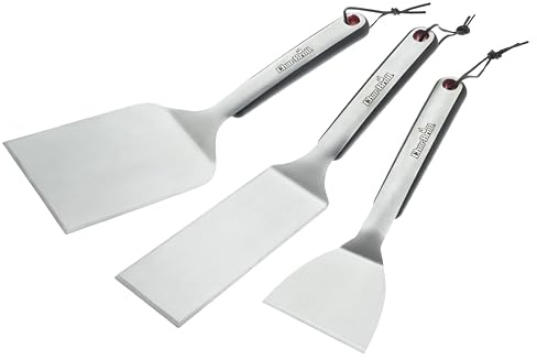 Char-Broil BBQ Zubehör Griddle Starter Kit 3-teilig für Griddle-Grills | Universal-Besteck für Planchas und Grillplatten, Ideal zum Wenden, Smashen und Reinigen, Lederband zum Aufhängen