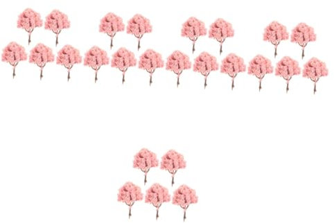 iplusmile 5 Series Adorno De Árbol De Cerezo En Flor Árbol De Hadas para Jardín Decoración De Maquetas De Trenes Escenarios Mesas De Arena Mesas De Arena Abs Rosa 5 Piezas x 5