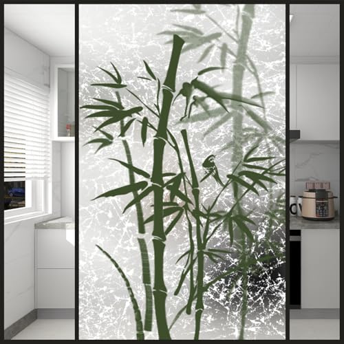Vinilos para Cristales Verde Animal Vinilo Opaco para Ventanas Anti Mirada Vinilo Adhesivo Cristal Privacidad para Dormitorio, Sala, Comedor, Cocina 45x90cm/1 Pcs