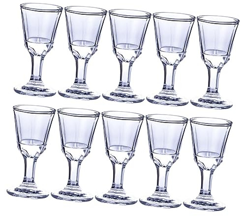 CHICAMPERA 10 piezas Copa de de Vidrio Transparente para Vino y Bebidas Casa para Bar y Pub