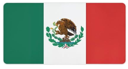 Desk Mat Mouse Mat‌ Gaming Mouse Pad Large Flag of Mexico Printed for Computers Laptop Office Home