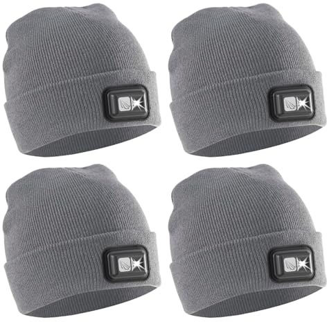 POWERCAP LED Hat Light 150 Lumens Rechargeable Fleece Beanie with Bright Built-in Headlamp Waterproof LED Warm One Size Cap