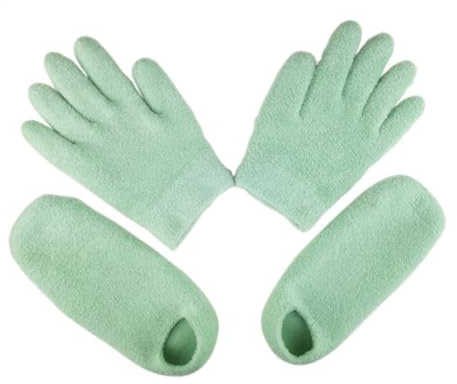 TOPBATHY 2 paires Gel Naturels Exfoliants et Hydratants Spa pour Mains et Lot pour Soins Peau Blanchiment et Soin des Callosités