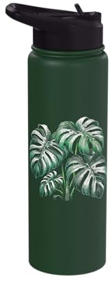 Variegated Monstera Deliciosa Variegata House Plant Stainless Steel Insulated Water Bottle