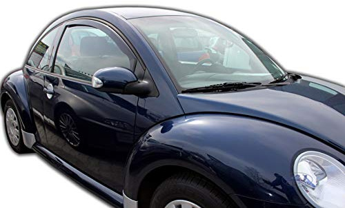 J&J AUTOMOTIVE Windabweiser passend für Volkswagen Beetle 3-Türer 1998-2010 2tlg, Heko Regenabweiser Vorne Getönt Dunkel Passform