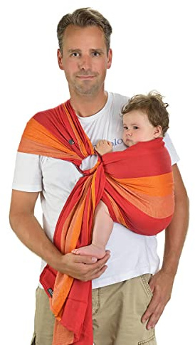 Hoppediz Ringsling, baby bärsele från födseln, 100% bomull testad för skadliga ämnen, design Delhi