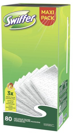 Swiffer Trocken Wischtücher Nachfüllpackung, 3er Pack (3 x 80 Stück)