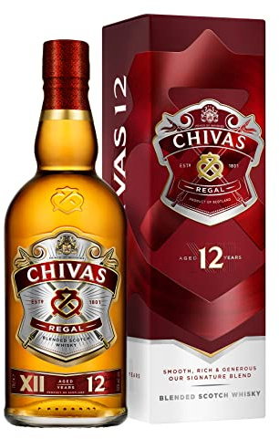 Chivas Regal 12 años Whisky Escocés de Mezcla, 700 ml, El embalaje puede variar