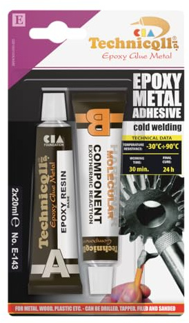 2x VERY STRONG EPOXY ADHESIVE GLUE FOR METALS alloy steel bronze etc 2 x 20ml COLD WELD new