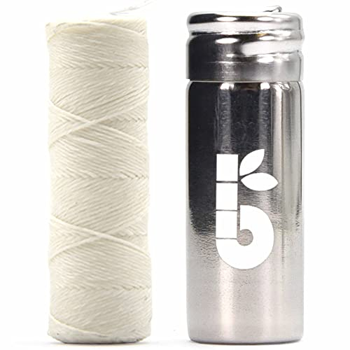 Bambaw Eco-Friendly Dental Floss, Plastic-Free Candelilla Wax, Mint, White, 50 m