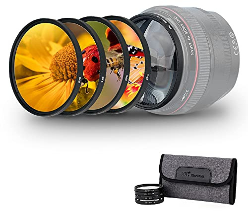 JJC 40.5mm Macro Close-Up Set (+2 +4 +8 +10) Filtre Macro Accessoire avec Pochette Filtre Objectif pour Canon Nikon Sony Lens