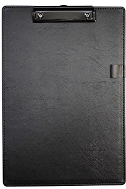 klemmbrettmappe Doppelschicht Verdickter Zwischenablage Schwarzer Leder-Bindemittel-Organisator-Ordner mit Stifthalter High-End-Schreibkarte (5 Packungen) Klemmbrett-Mappe ( Size : Large )