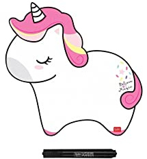 Legami - Magnetischer Lavendel, Filzstift mit Filz zum Löschen und Magnet auf der Kapuze, Belive in Magic, Unicorn Thema