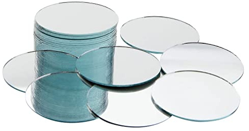 DARENYI 20 Stück Klebespiegel Mini Spiegel zum Kleben,8cm Runde Glasspiegel