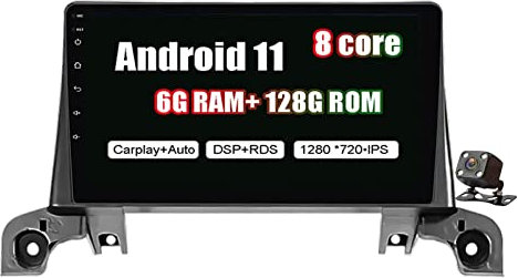 PLOKM Navegación del Coche 9'' Soporte Carautoplay BT WiFi DSP OBD2 Dab+ DVR TPMS para Peugeot 3008 2017-2020 Android 11 Radio de Coche Reproductor de DVD Auto Radio Reproductor Multimedia