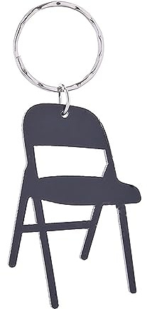 Acrylique Mini dossier chaise porte-clés à breloques chaise pliante porte-clés sac pendentif Couple porte-clés sac à dos décoration