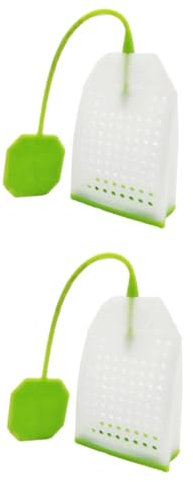 OUNONA 2pcs Infuser Teapot Silicone Tea Bag Strainer Reusable Food Grade Long Handle Easy to Open and Close Tea Party Accessory