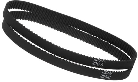Kozelo 2pz Cinghia di Distribuzione a Ciclo Chiuso 2GT - [Lunghezza Passo 220mm x Larghezza 6mm] Cinghia in Gomma 220-2GT-9 per Stampanti 3D, 110 Denti, Nero