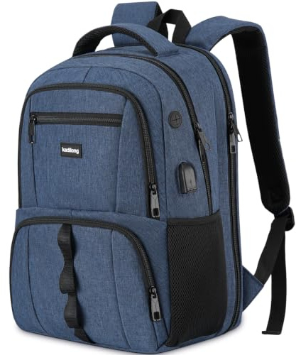 kadilong Rucksack Herren Groß Laptop Rucksack,Schulrucksack Jungen Teenager Laptoptasche mit USB Ladeanschluss Business Arbeit Reisen College Tech