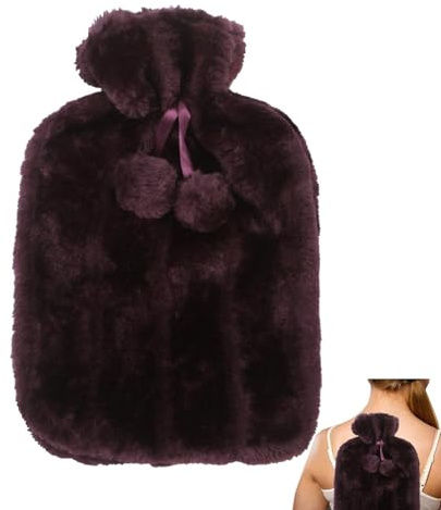 Panno per borsa 'acqua calda, Copri bottiglia 'acqua calda in pelliccia sintetica da 2 litri, I coperchi e borse 'acqua calda isolati mantengono la temperatura costante per le donne bambini (solo mani
