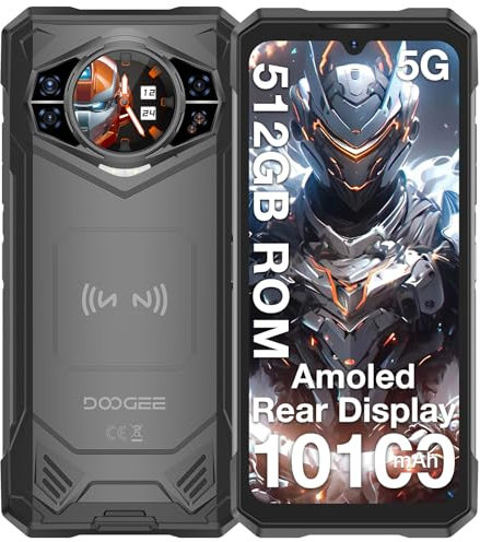 DOOGEE S200 X Rugged Smartphone 5G, 32GB+512GB(2TB) DDR5, 1.32'' AMOLED Rear Display, 10100mAh/33W, 100MP+20MP Night Vision, Android OS Rugged Phone,6.72'' FHD+ 120Hz, IP68/WiFi6/OTG/Face ID/NFC/AI
